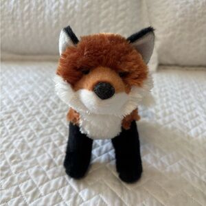 Plush Fox Stuffed Animal - Brown, White & Black